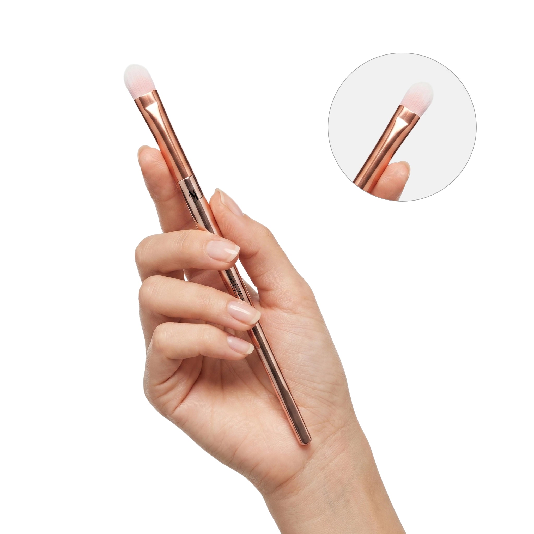 Alezem Set of 4 Eye Brushes in Rose Gold